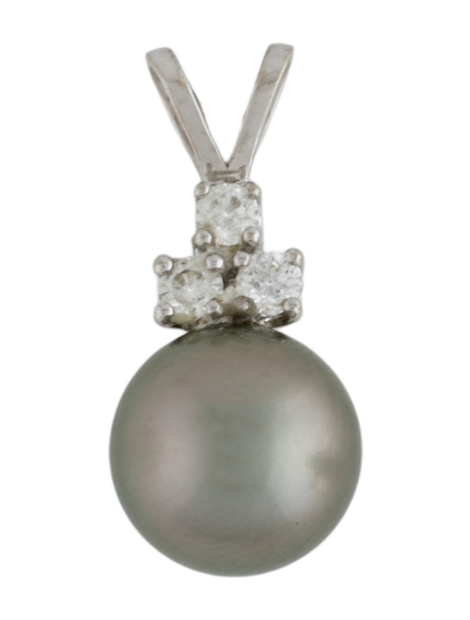 Pendant 14K Pearl & Diamond Drop