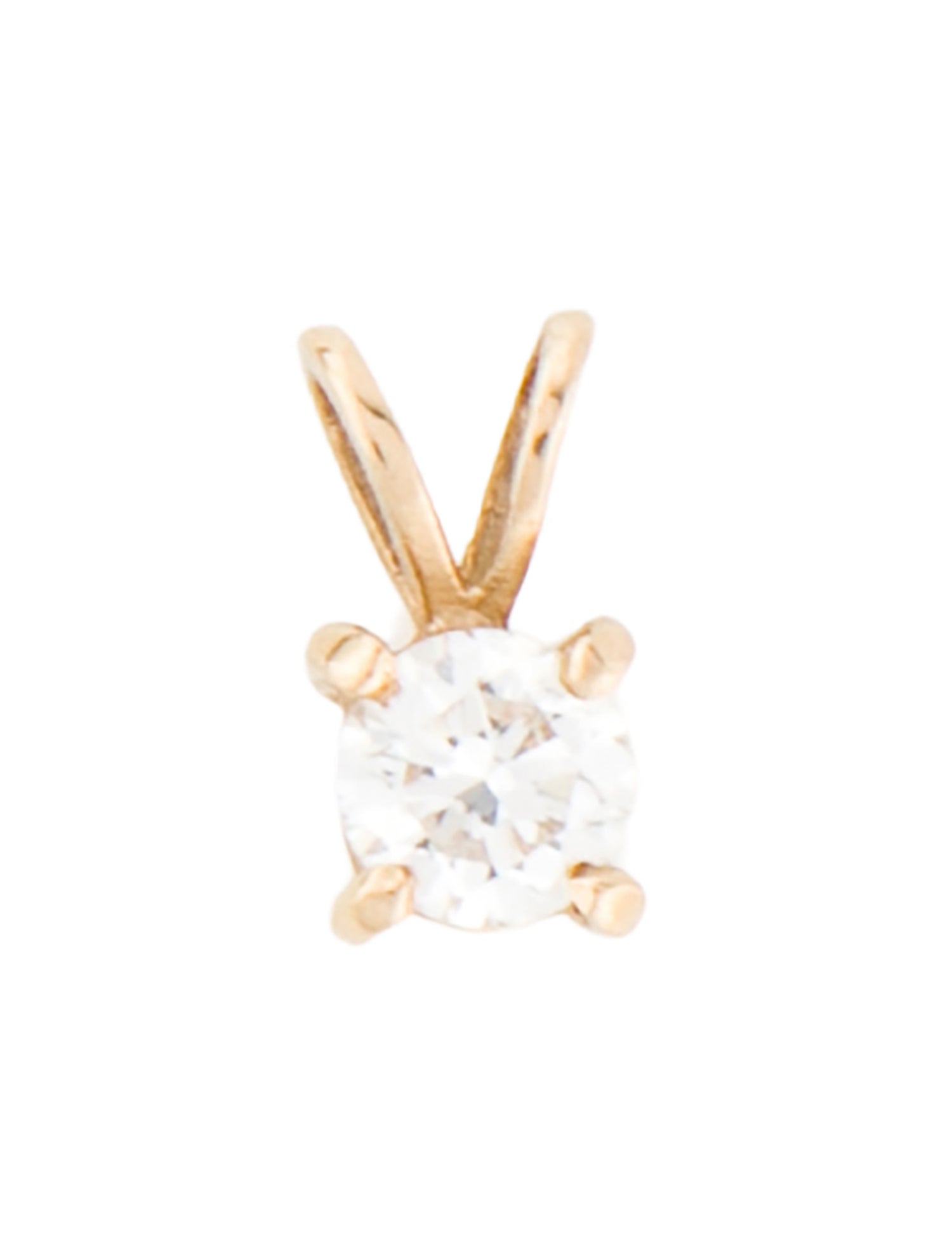 Pendant 14K Diamond Solitaire Pendant