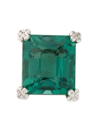 Pendant 14K Quartz & Diamond Pendant