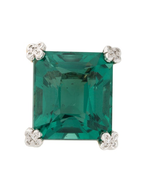 Pendant 14K Quartz & Diamond Pendant