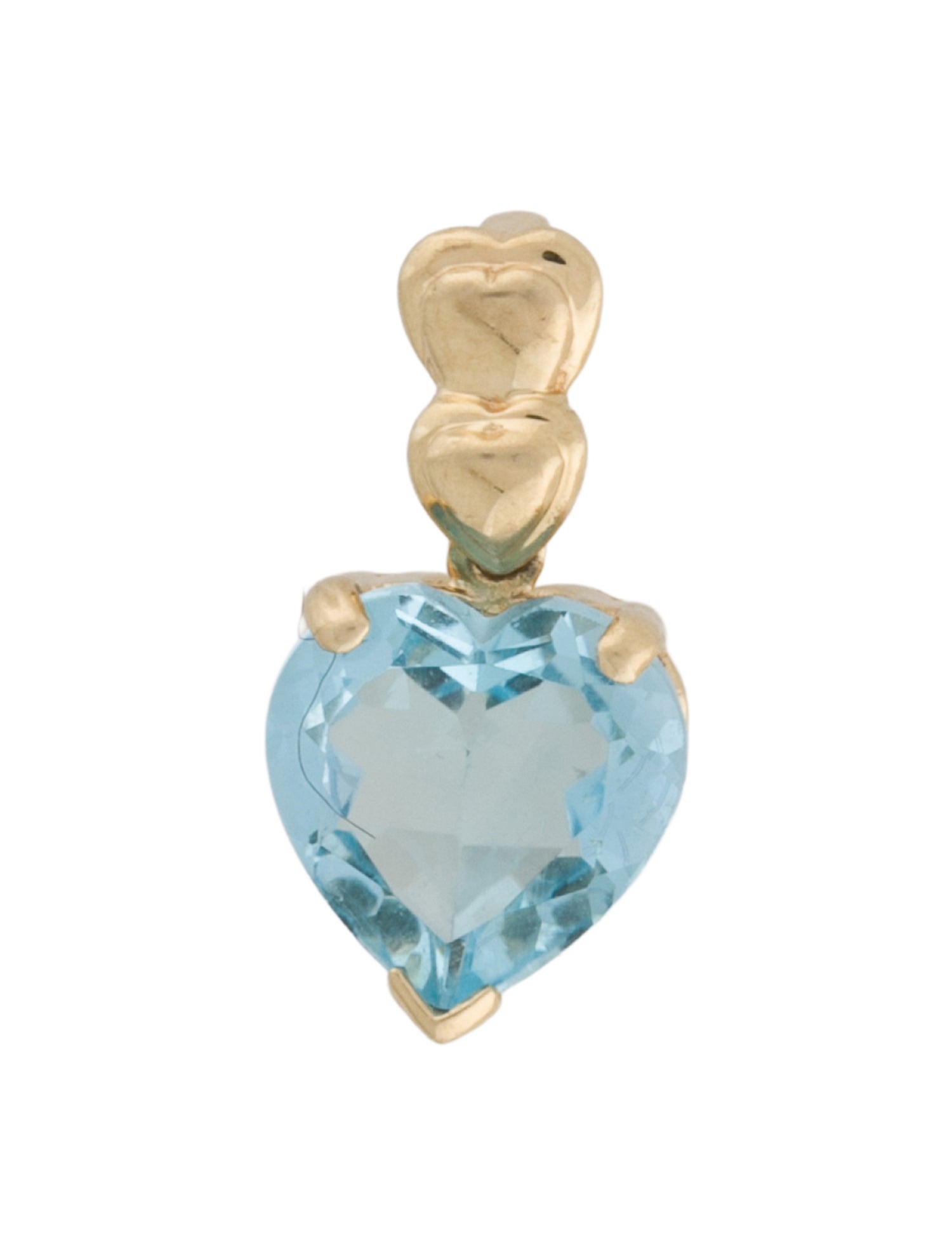 Pendant 10K 2.85CT Topaz Heart Pendant