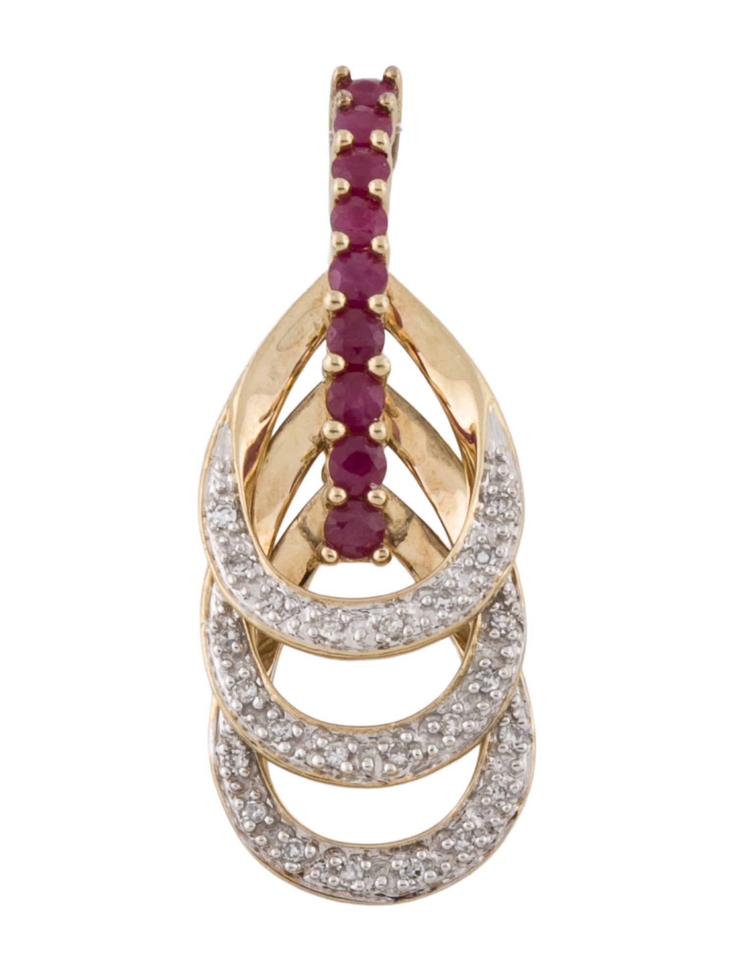Pendant 10K Ruby & Diamond