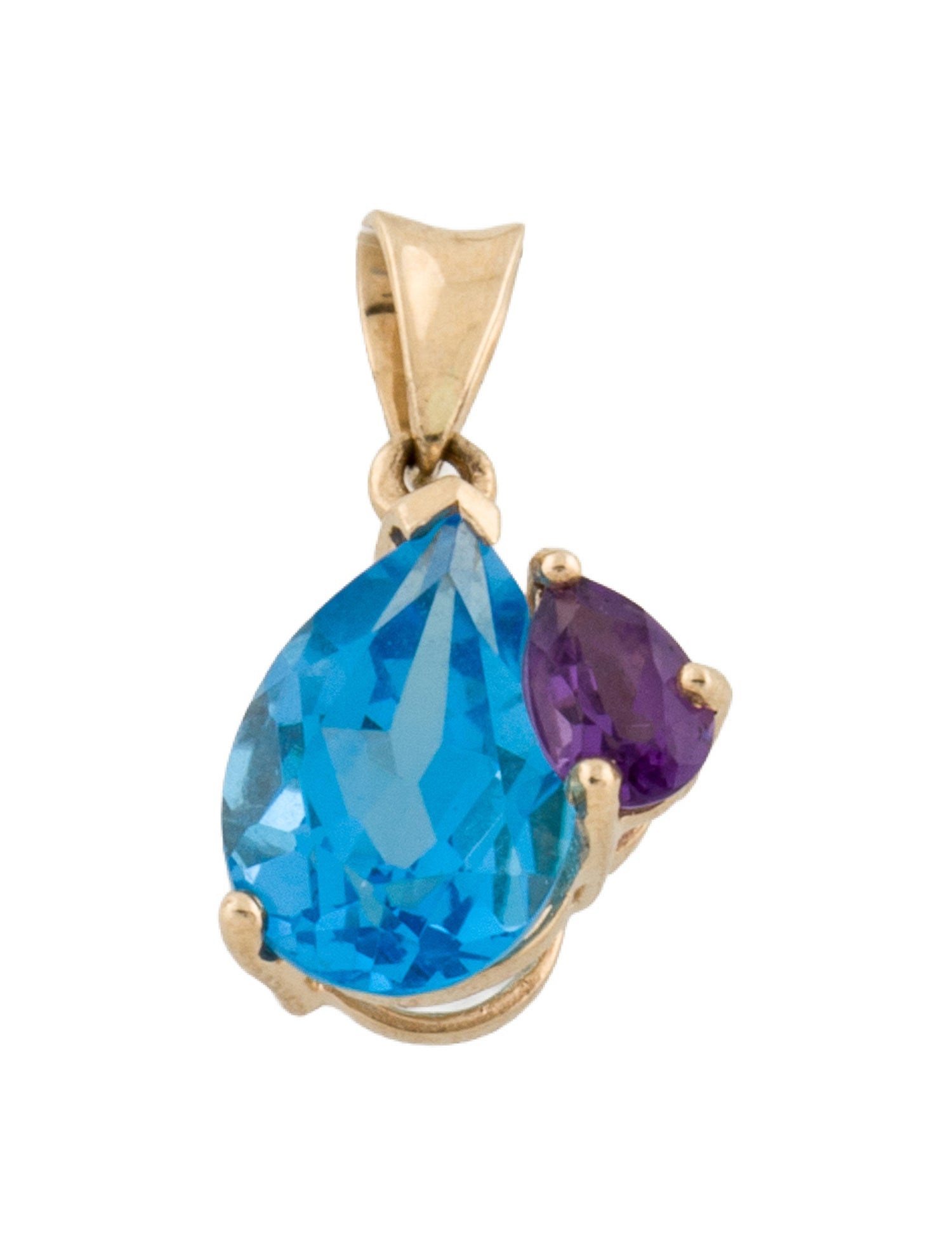 Pendant 10K Topaz & Amethyst Pendant