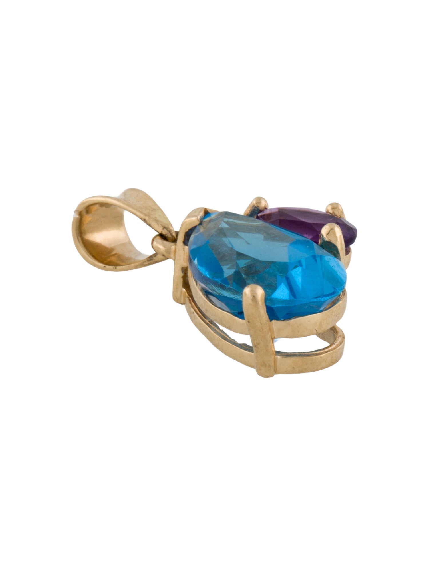 Pendant 10K Topaz & Amethyst Pendant