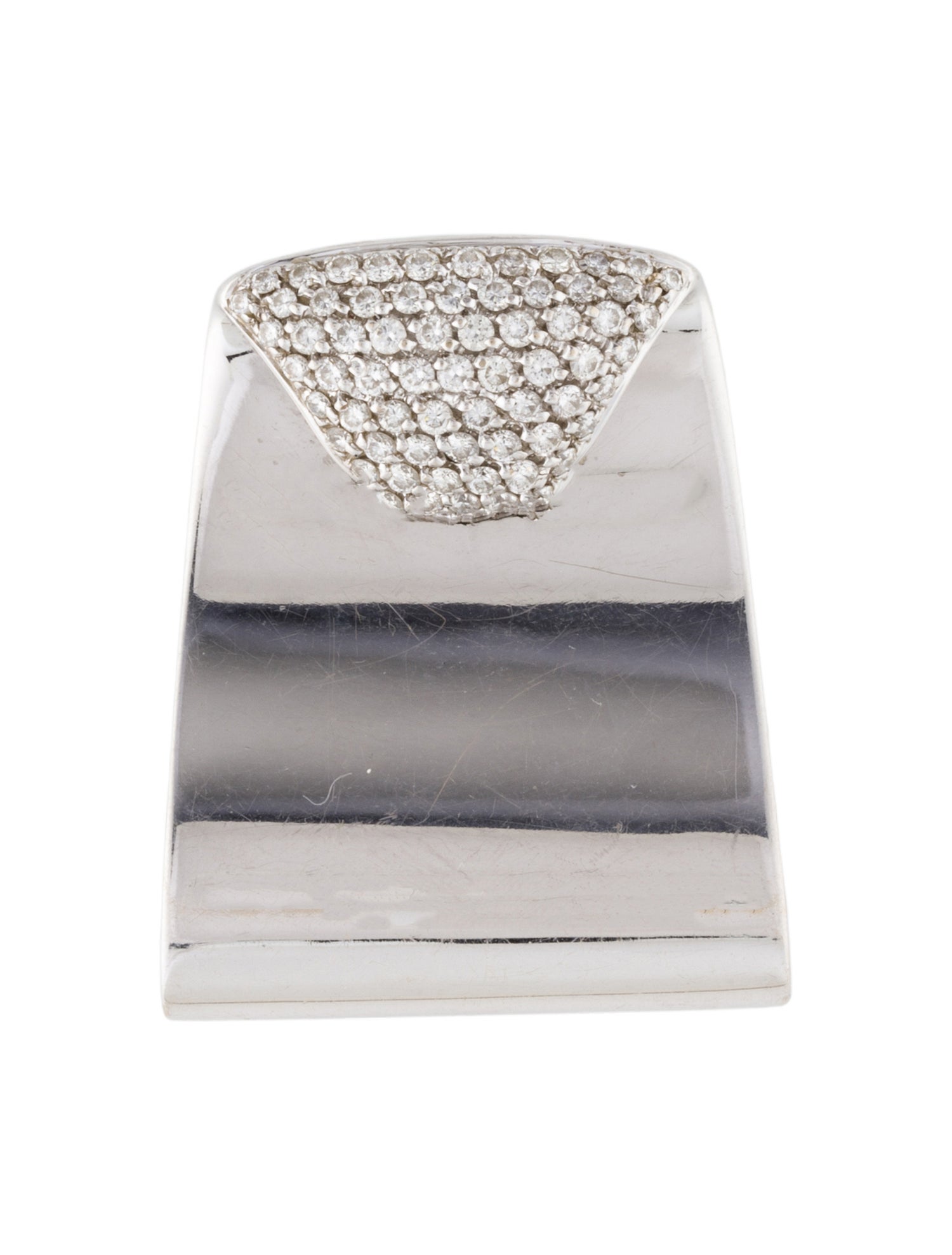 Movado 18K Diamond Fold Over Pendant