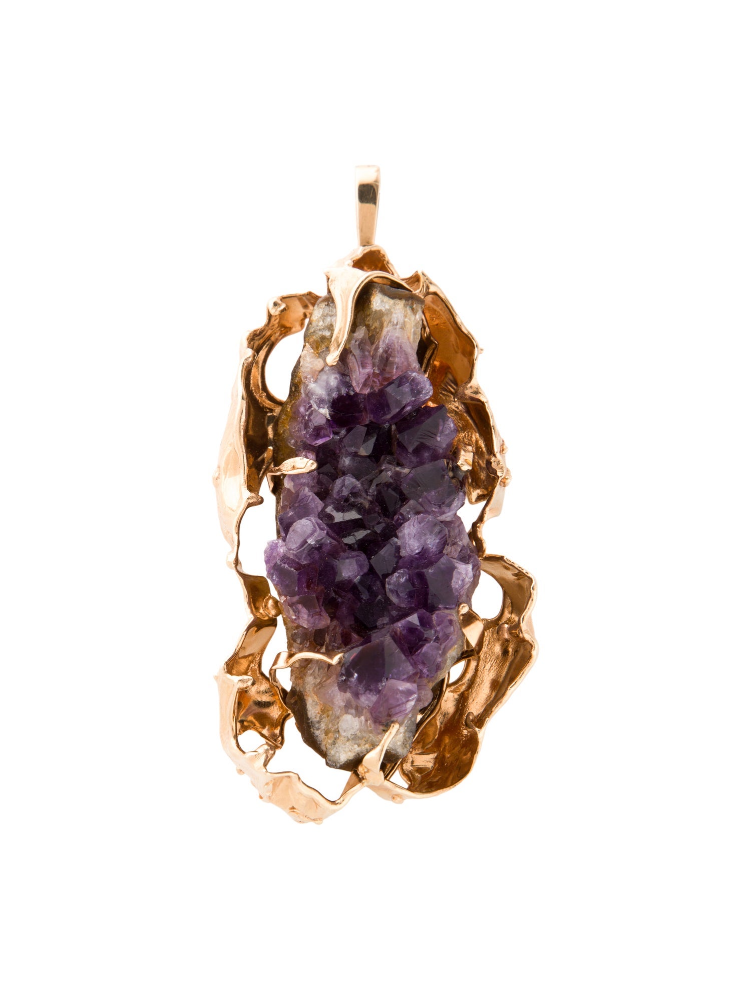 Pendant John Rorvig 14K Amethyst Geode Pendant