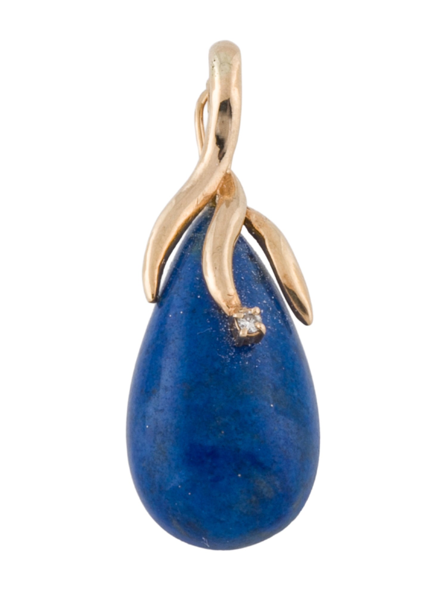 Pendant 14K Lapis Lazuli & Diamond