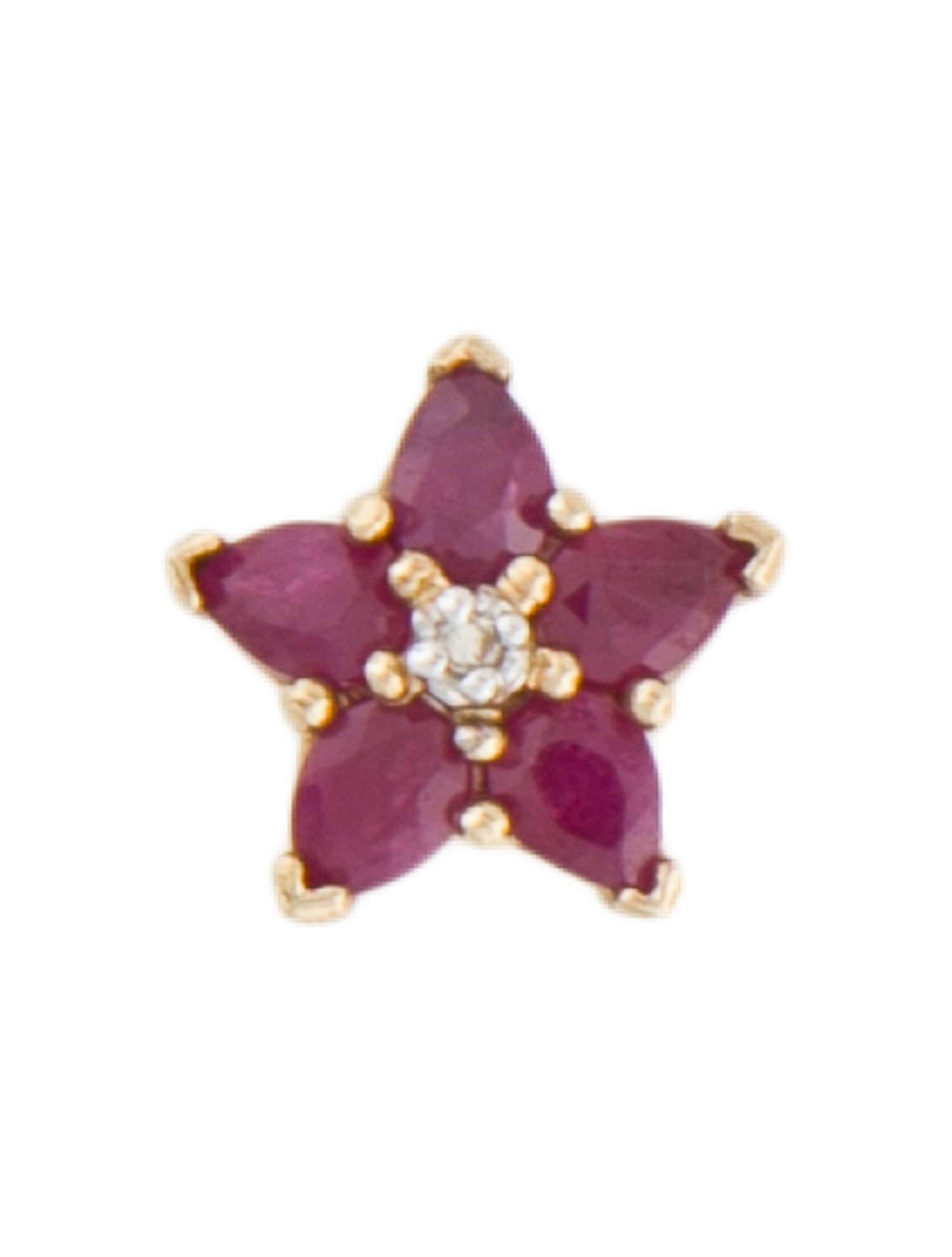 Pendant 10K Ruby & Diamond Slide