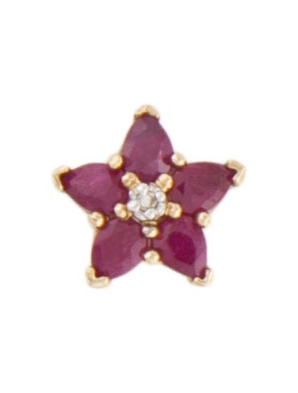 Pendant 10K Ruby & Diamond Slide Pendant