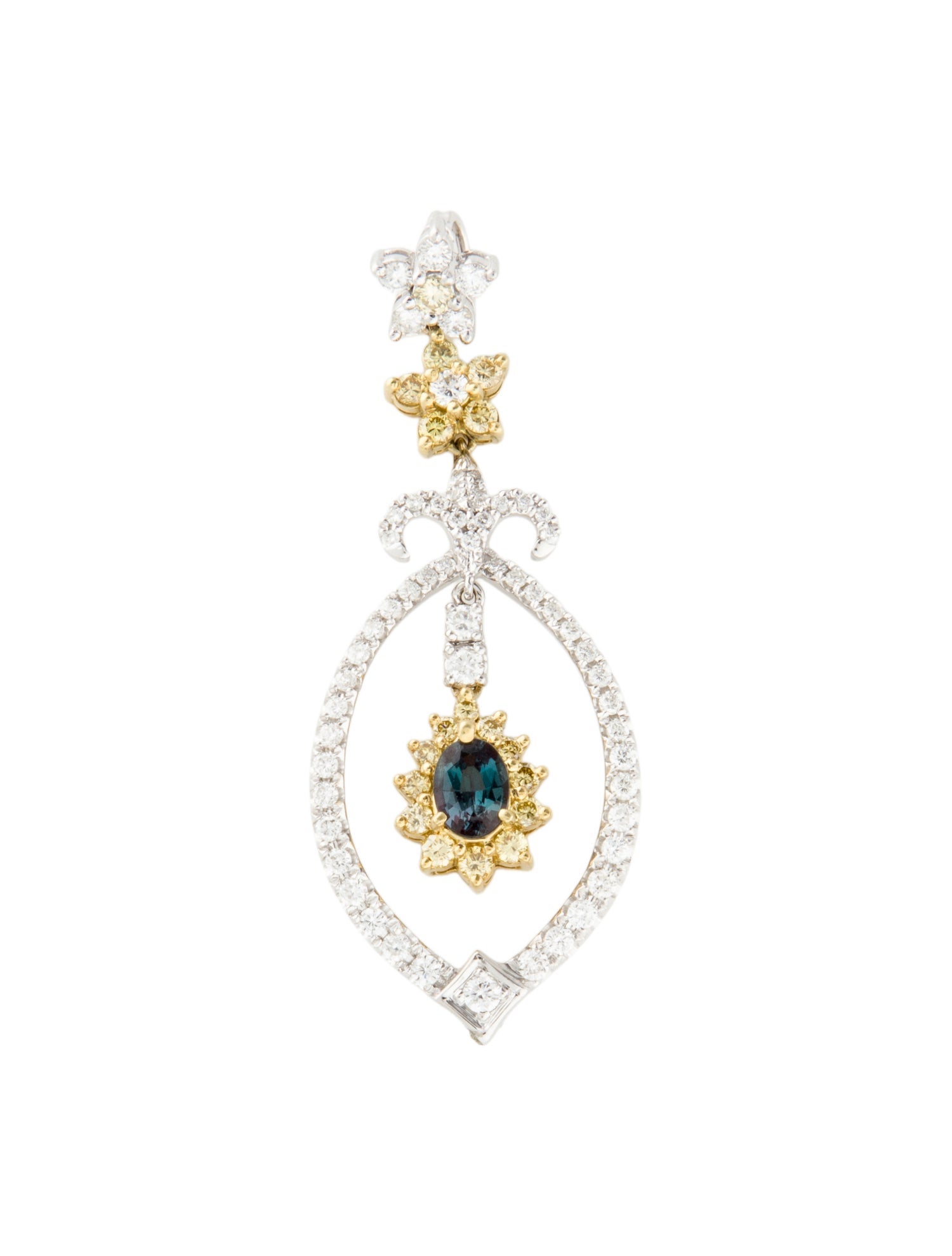 Pendant 18K Alexandrite & Diamond