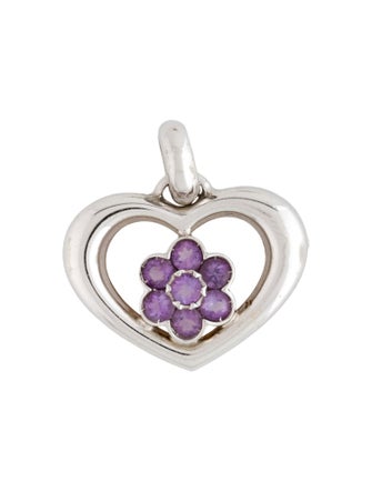 Pendant Le Gi 18K Amethyst Heart Pendant