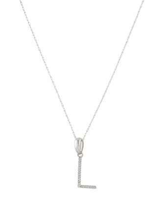 Pendant 14K Diamond Initial 'L' Pendant Necklace