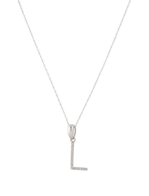 Pendant 14K Diamond Initial 'L' Pendant Necklace