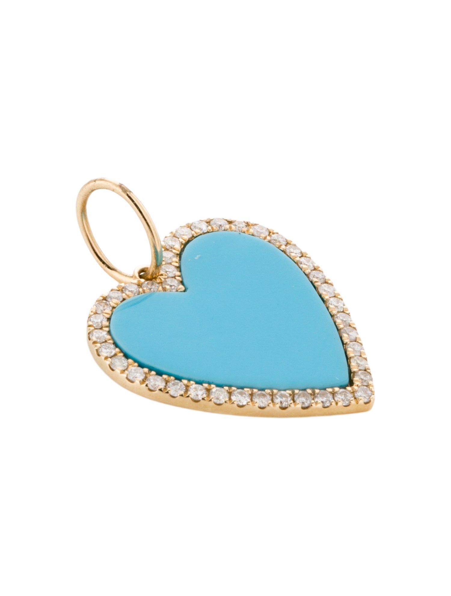 Pendant 14K Ceramic & Diamond Heart