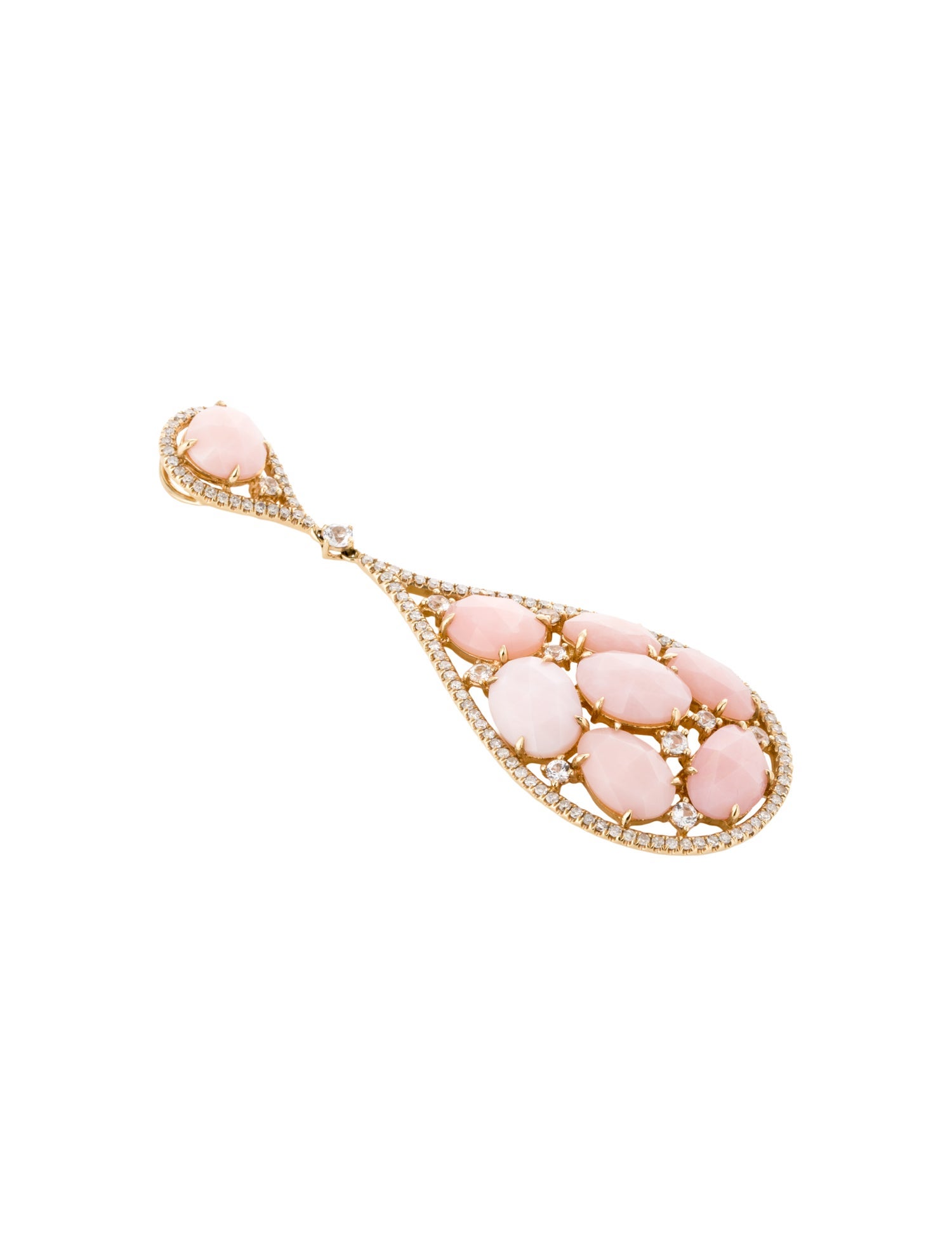 Pendant 14K Opal Diamond & Sapphire Pendant