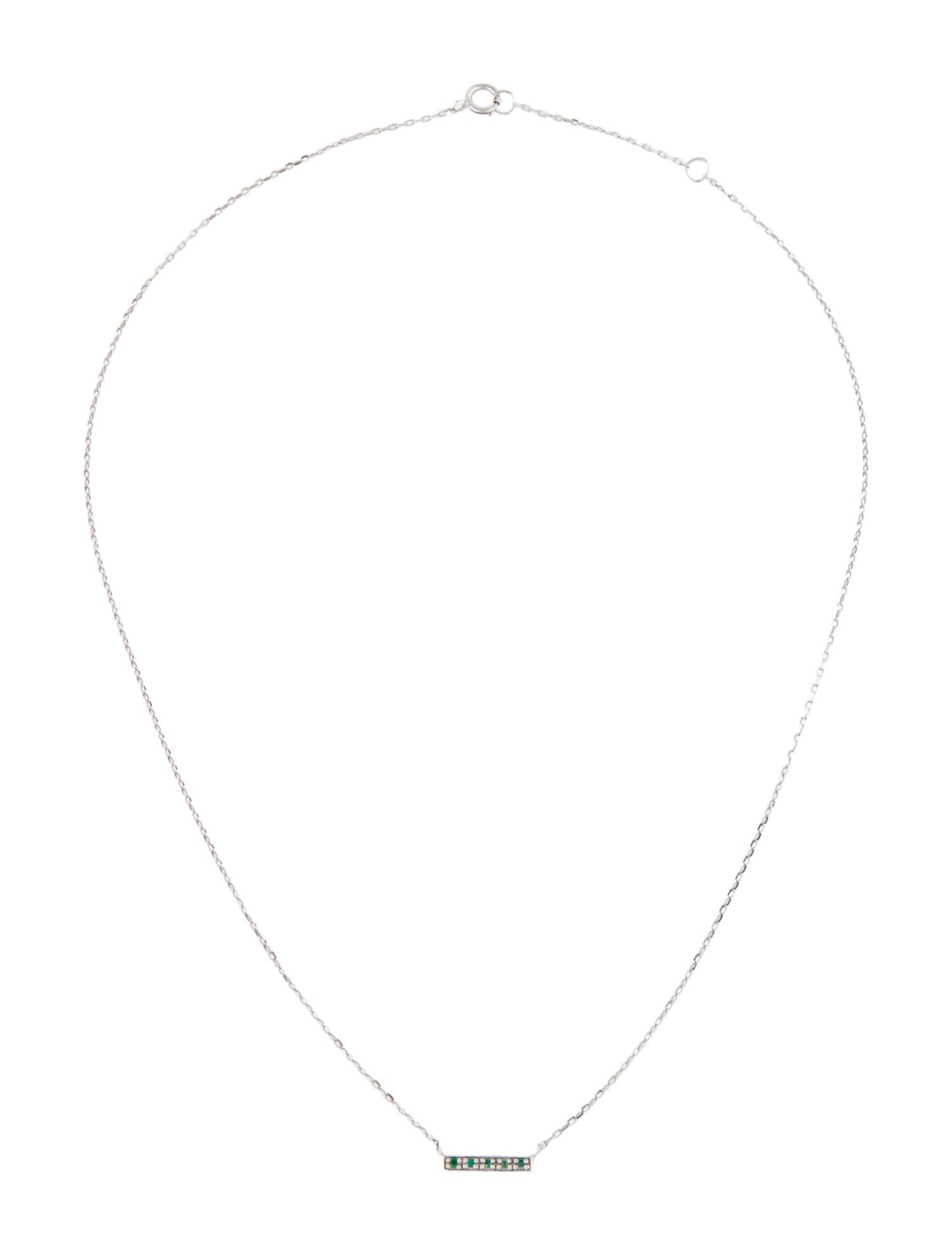 Pendant 14K Emerald Pendant Necklace