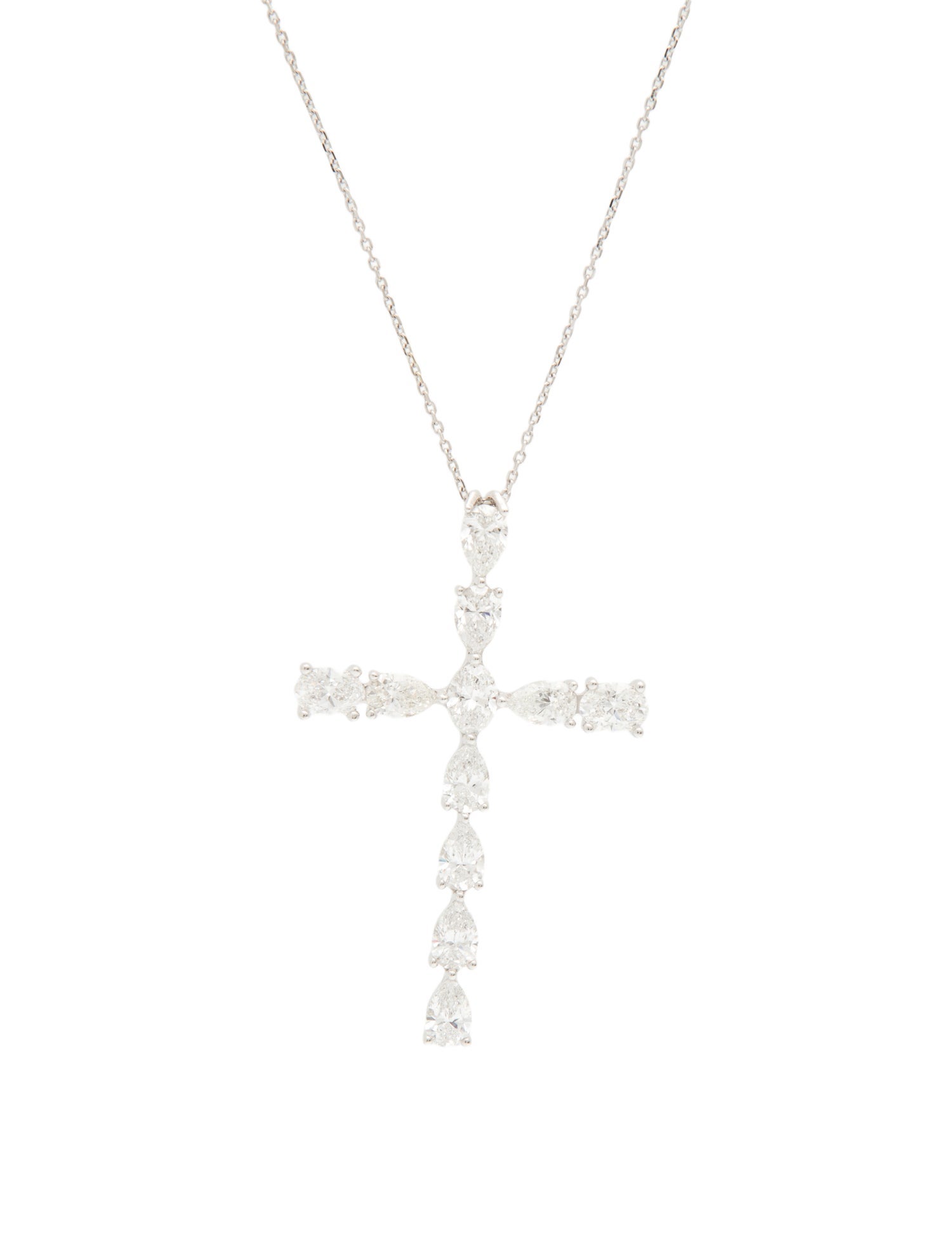 Pendant 14K 4.20ctw Lab-Grown Diamond Cross Pendant Necklace