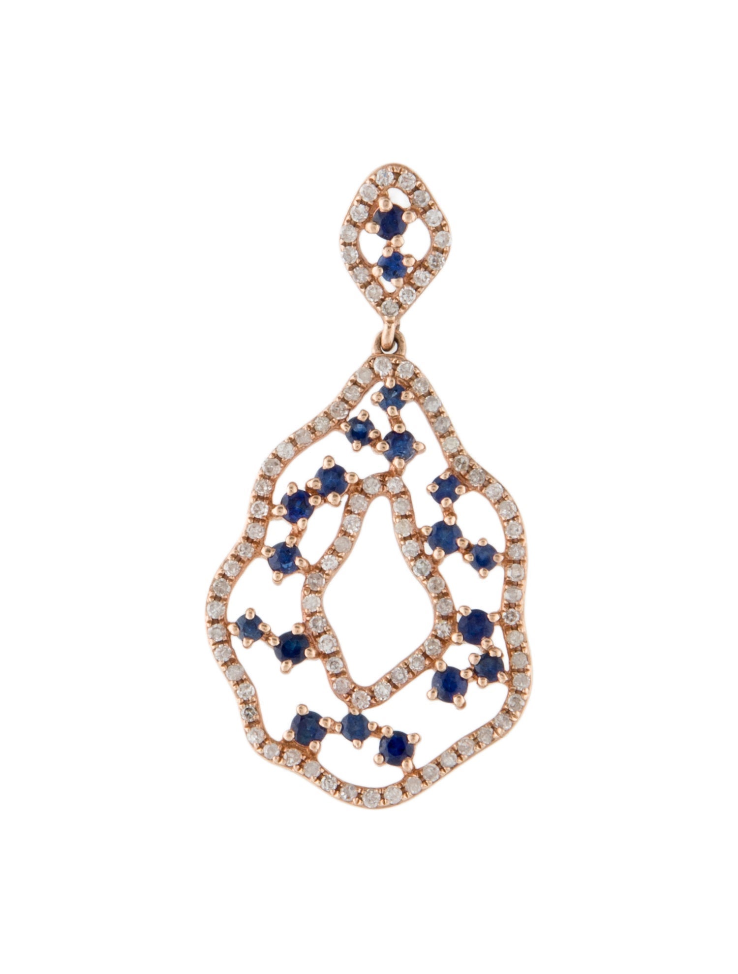 Pendant 14K Sapphire & Diamond Pendant