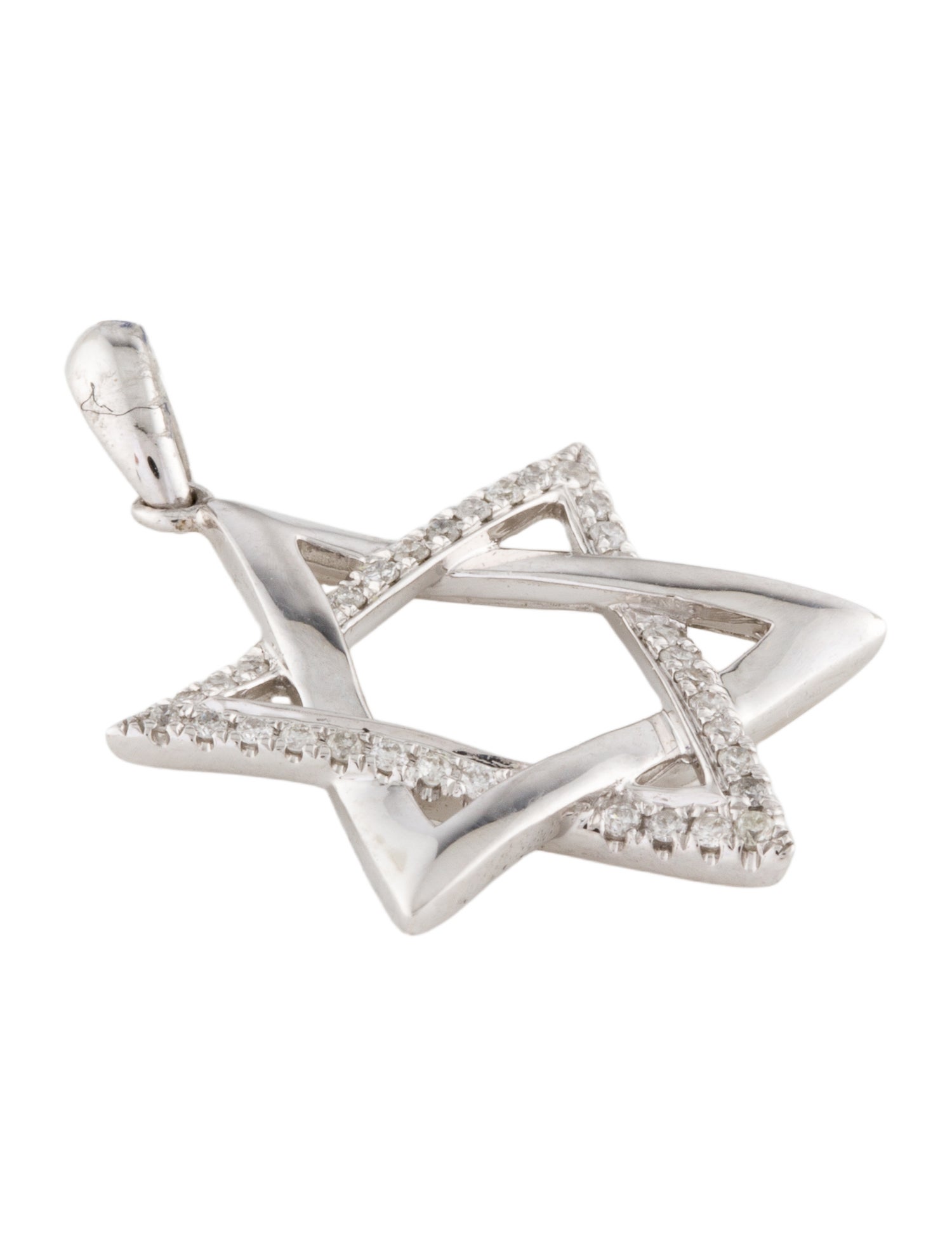 Pendant 14K Diamond Star Of David Pendant