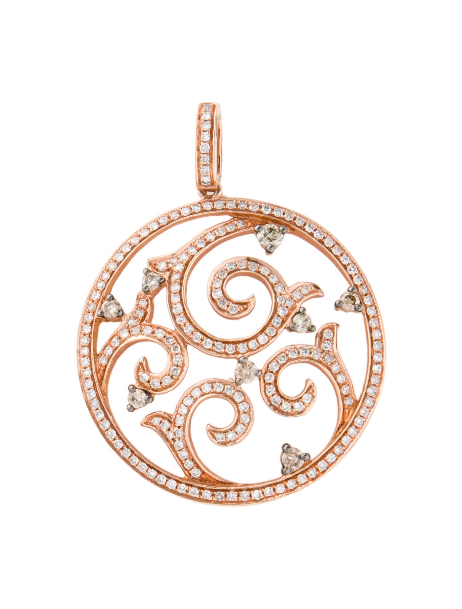 Pendant 14K Diamond Filigree Pendant