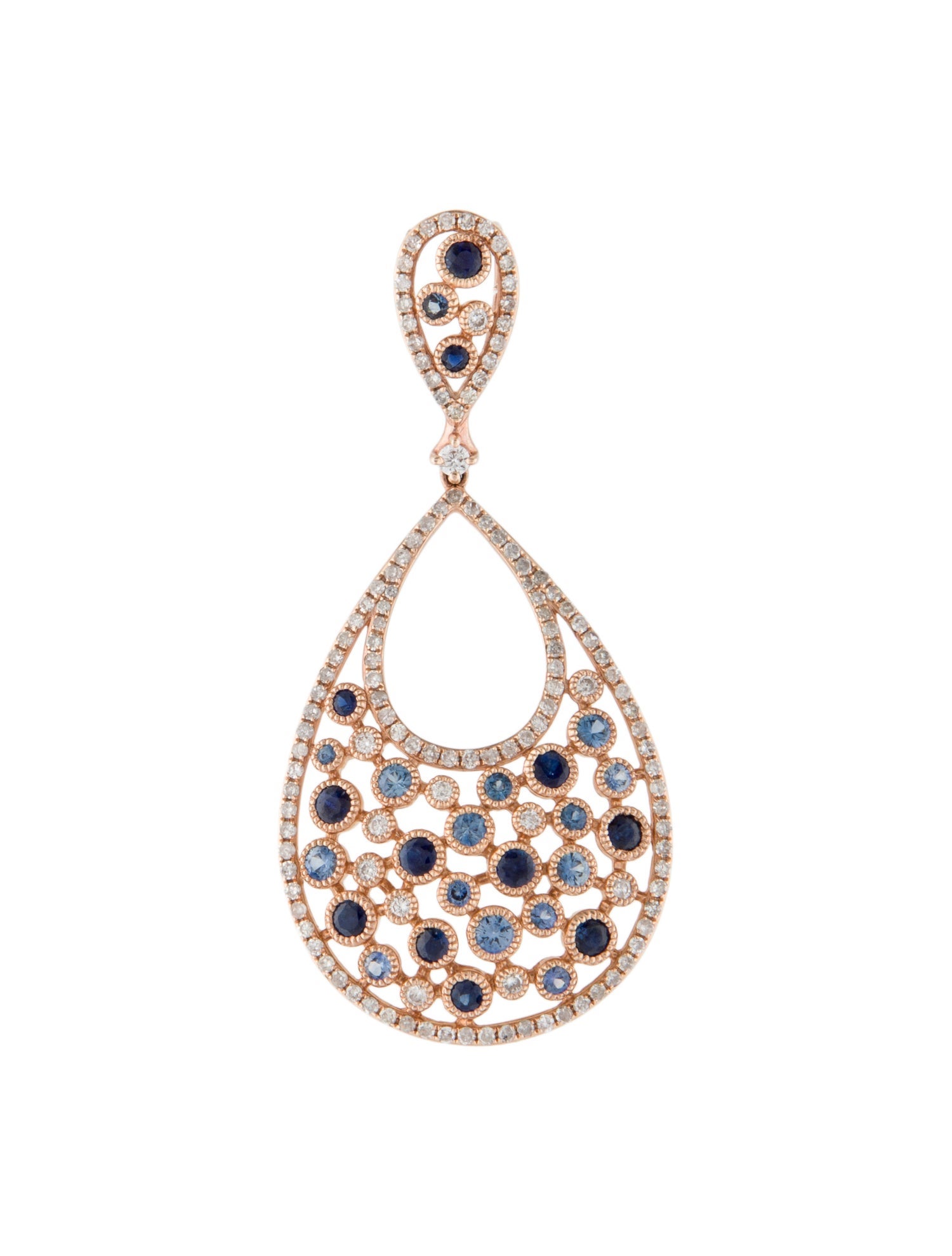 Pendant 14K Sapphire & Diamond Pendant