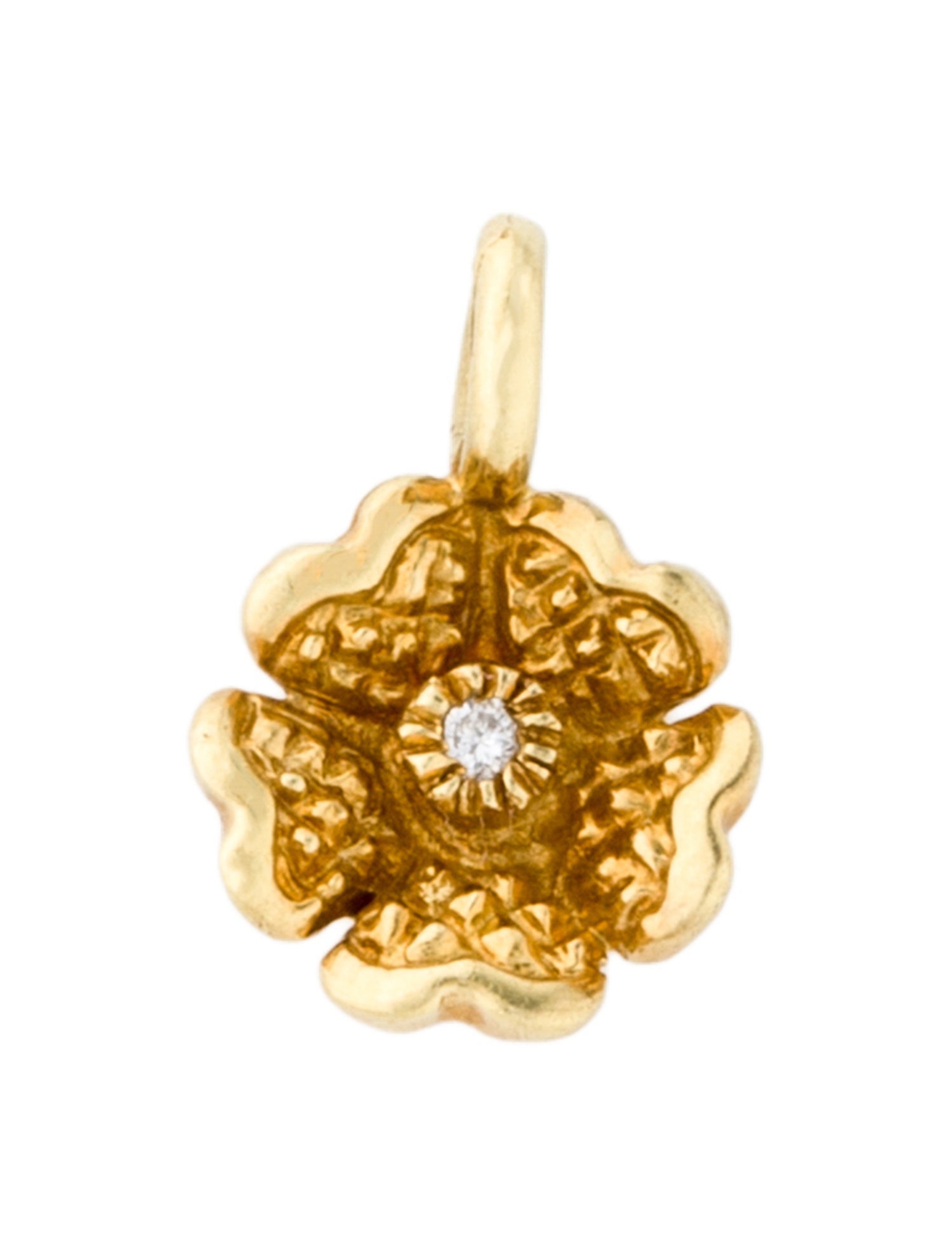 Pendant 18K Diamond Flower Pendant