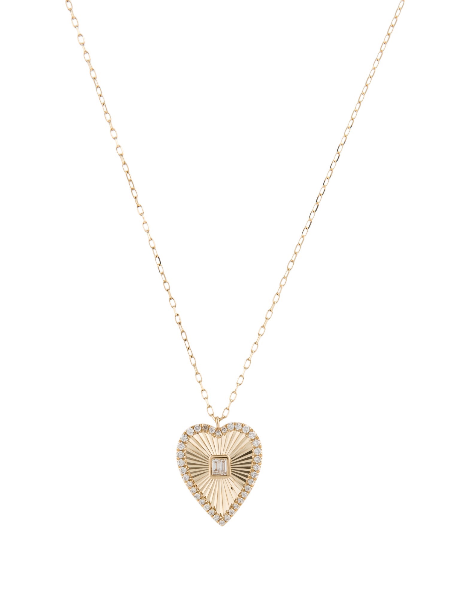 Pendant 14K Diamond Heart Pendant Necklace