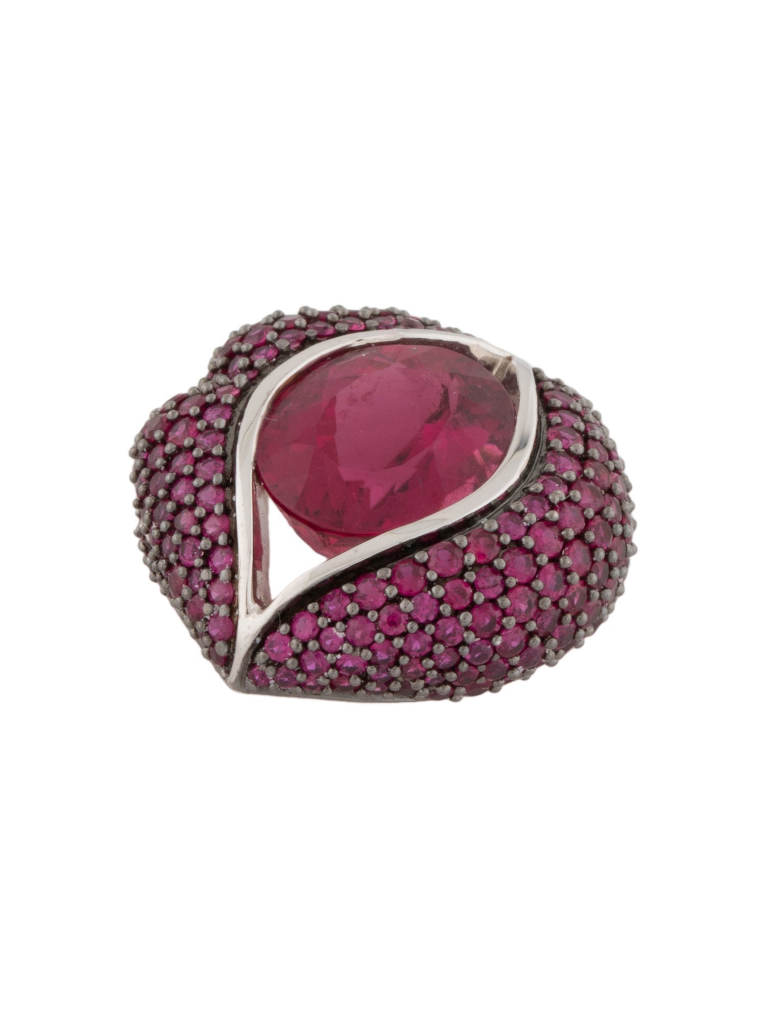 Pendant Loretta Castoro 18K Tourmaline & Ruby Kiss Me
