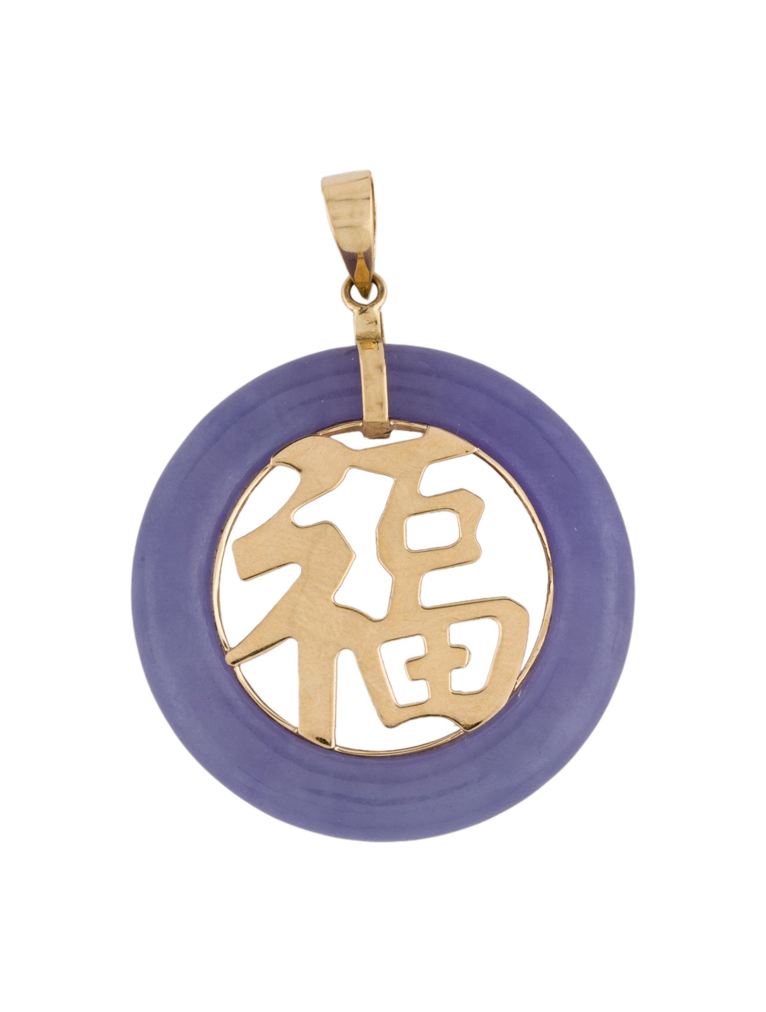 Pendant 14K Dyed Jadeite