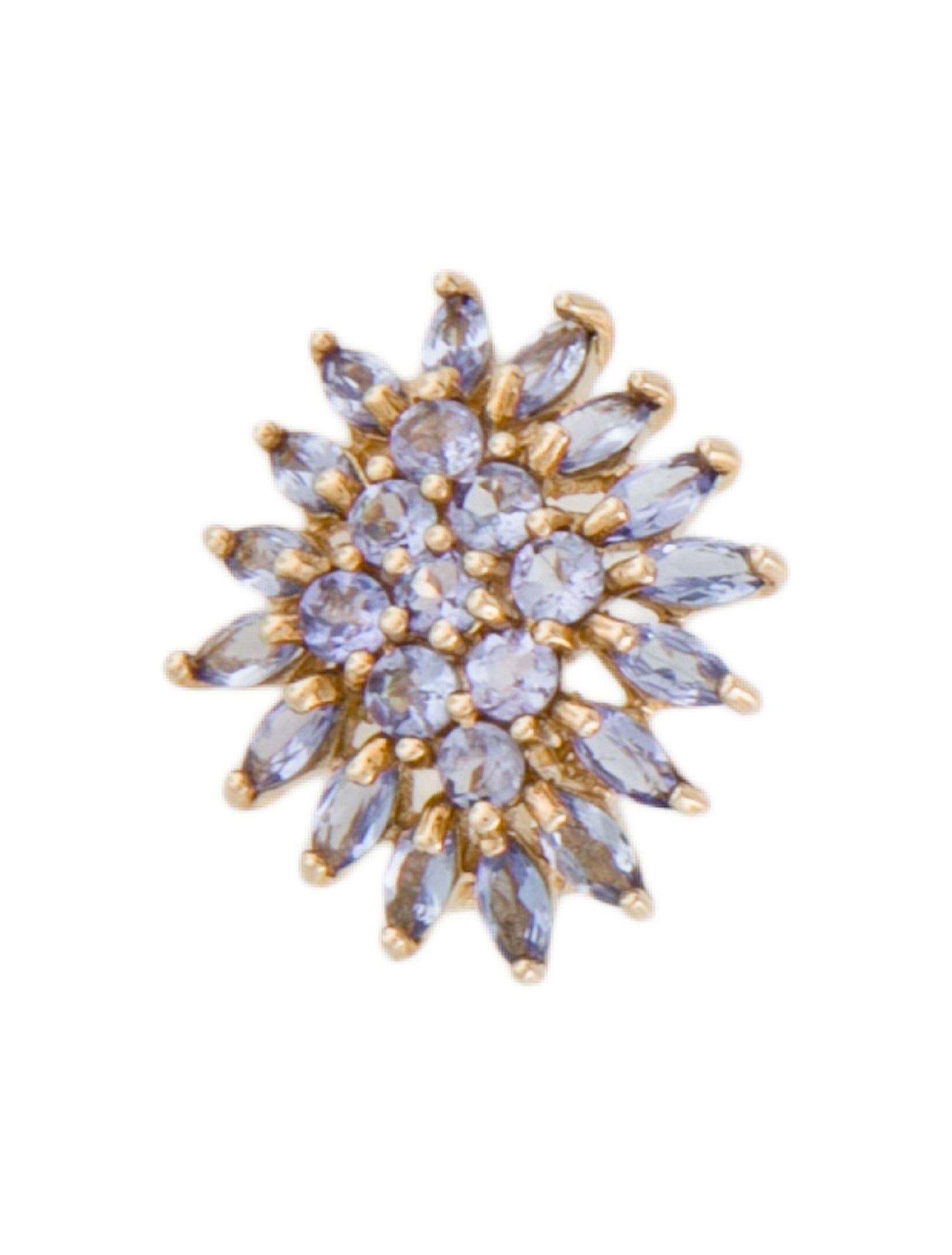 Pendant 14K 1.32ctw Tanzanite Cluster