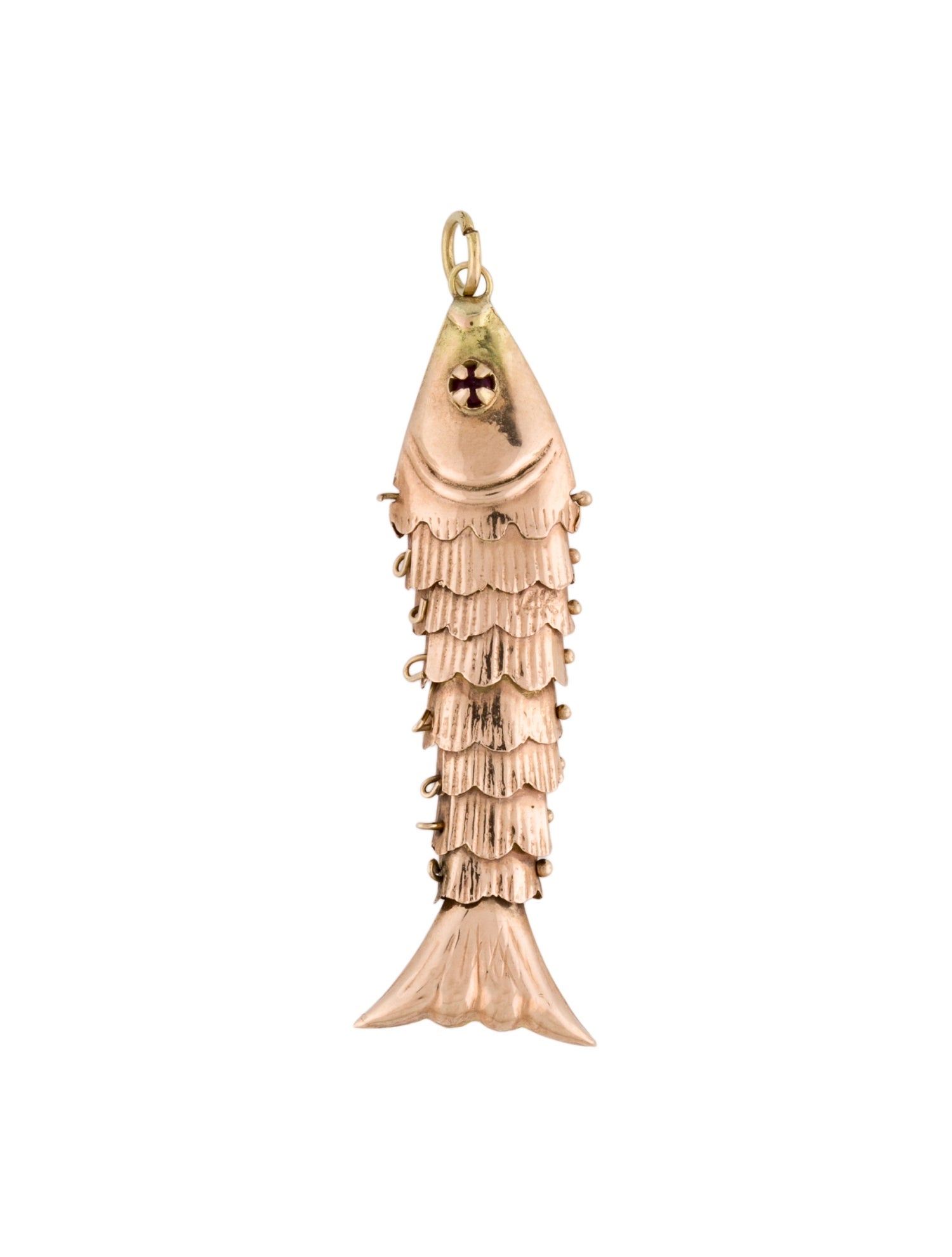 Pendant 14K Ruby Fish