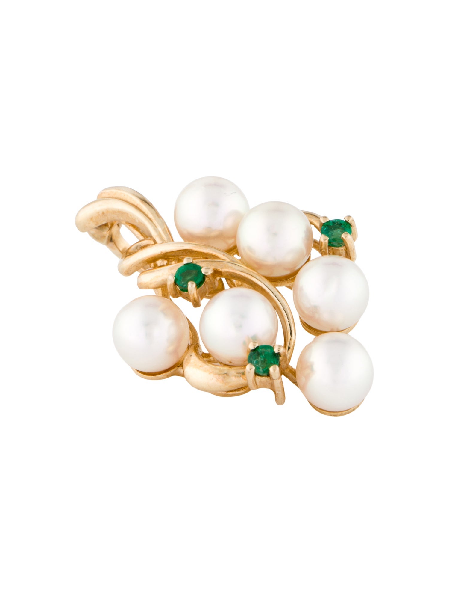 Pendant 14K Pearl & Emerald Enhancer Pendant