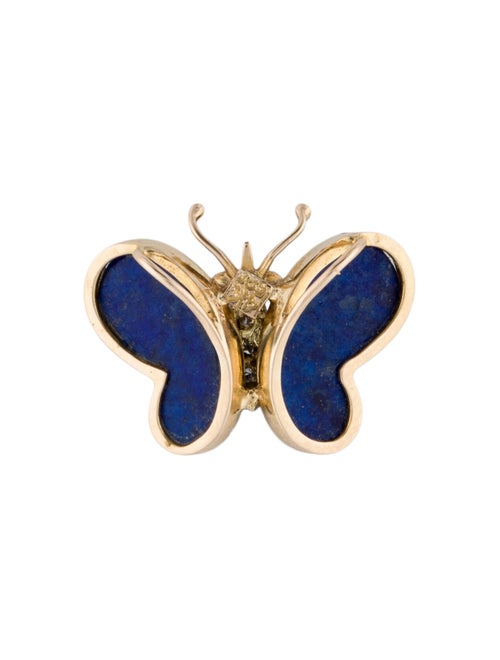 Pendant 14K Lapis Lazuli & Diamond Butterfly Pendant