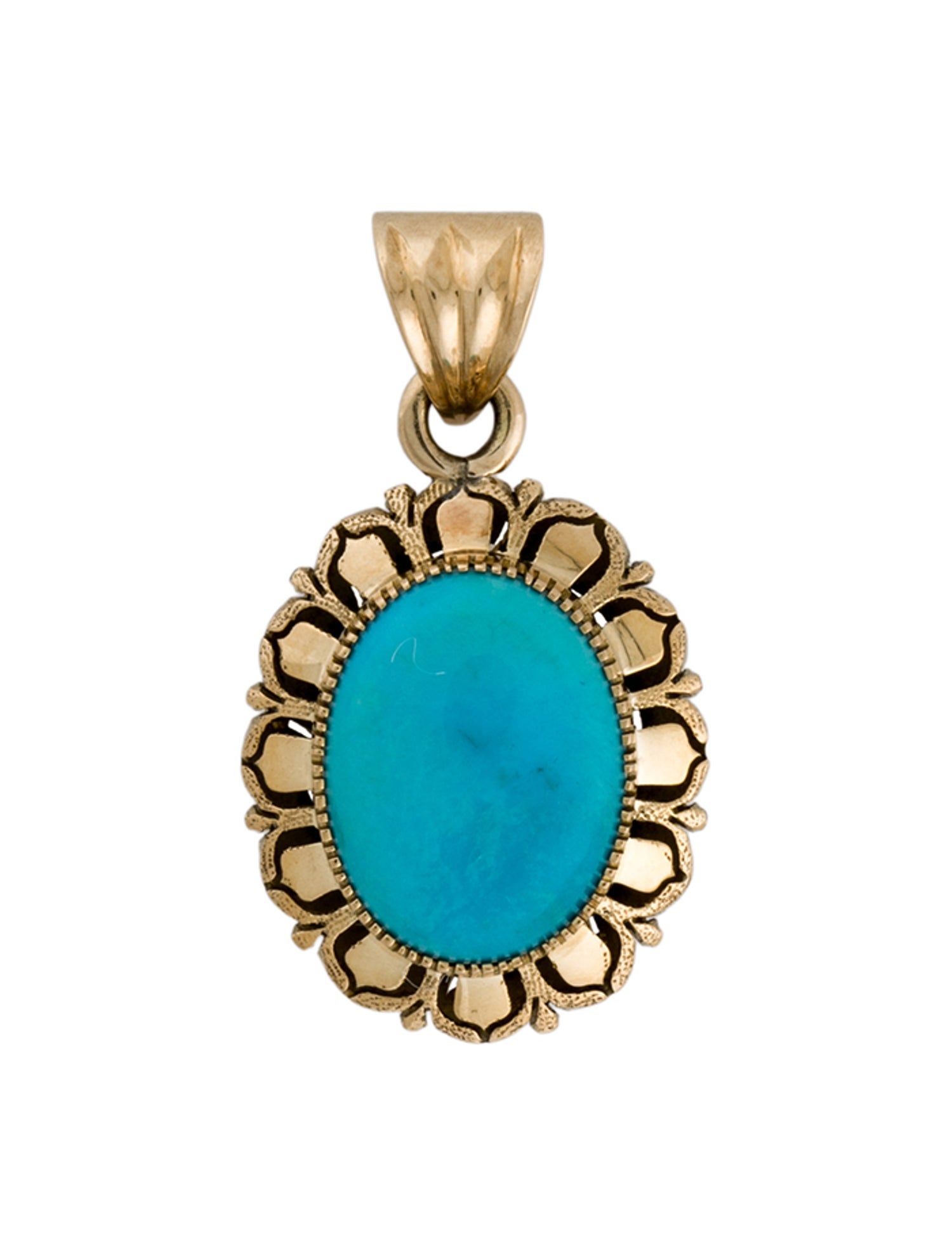 Pendant 14K Turquoise