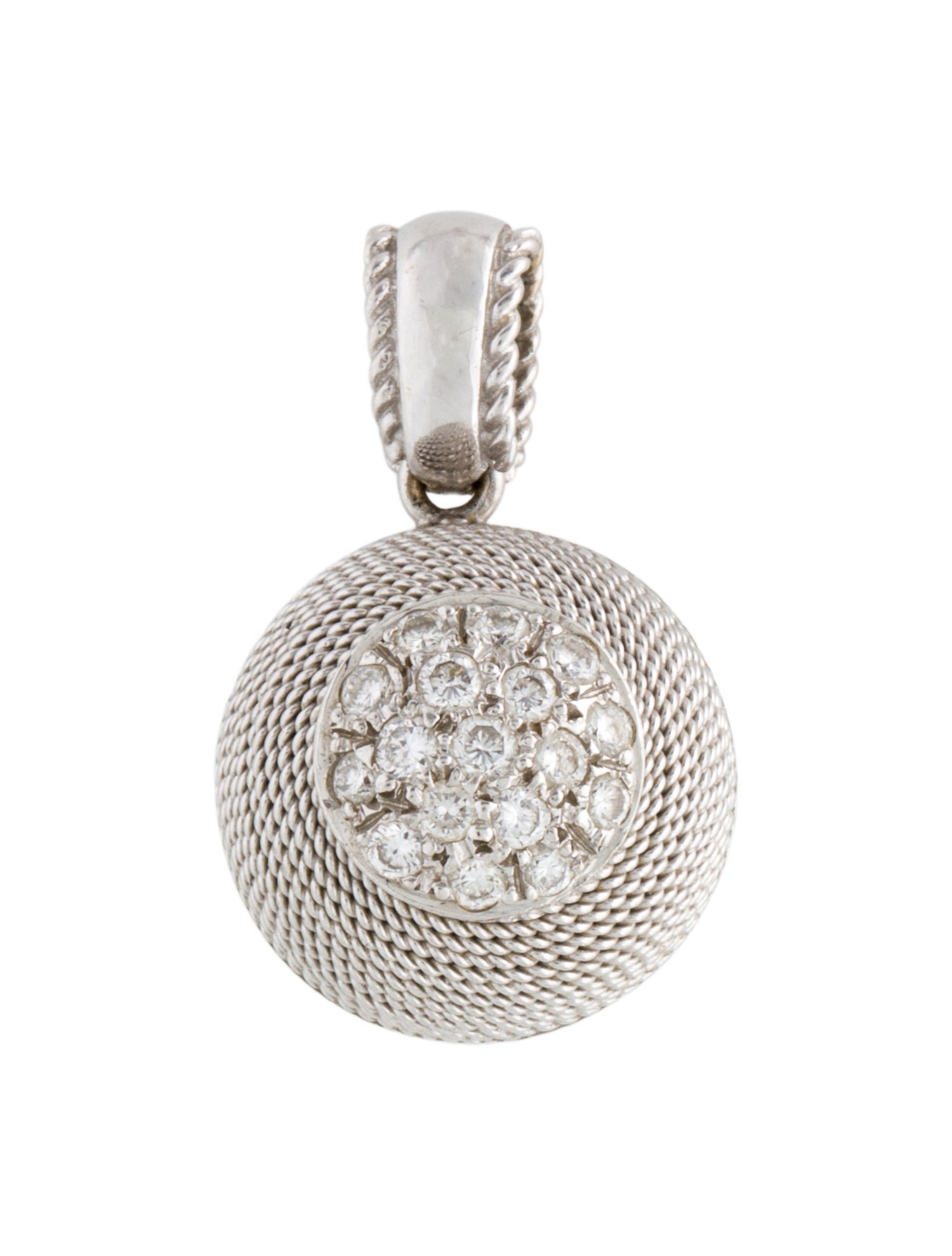 Pendant 18K Diamond Dome Pendant