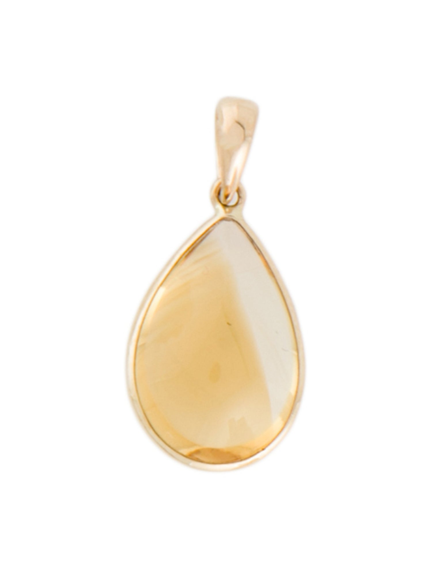 Pendant 14K 6.67ct Citrine Tear Drop Pendant