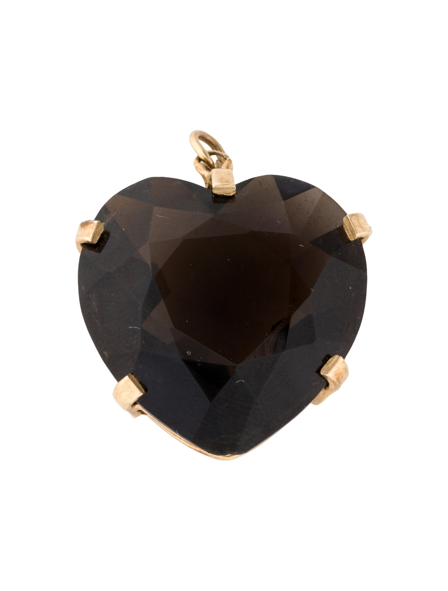 Pendant 14K 39.21ctw Smoky Quartz Heart Pendant
