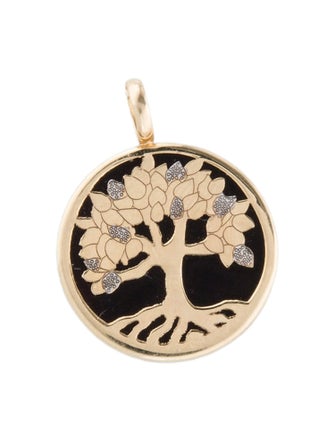 Pendant 14K Onyx Tree of Life Pendant