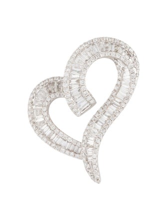 Pendant 18K 2.07ctw Diamond Open Heart Pendant