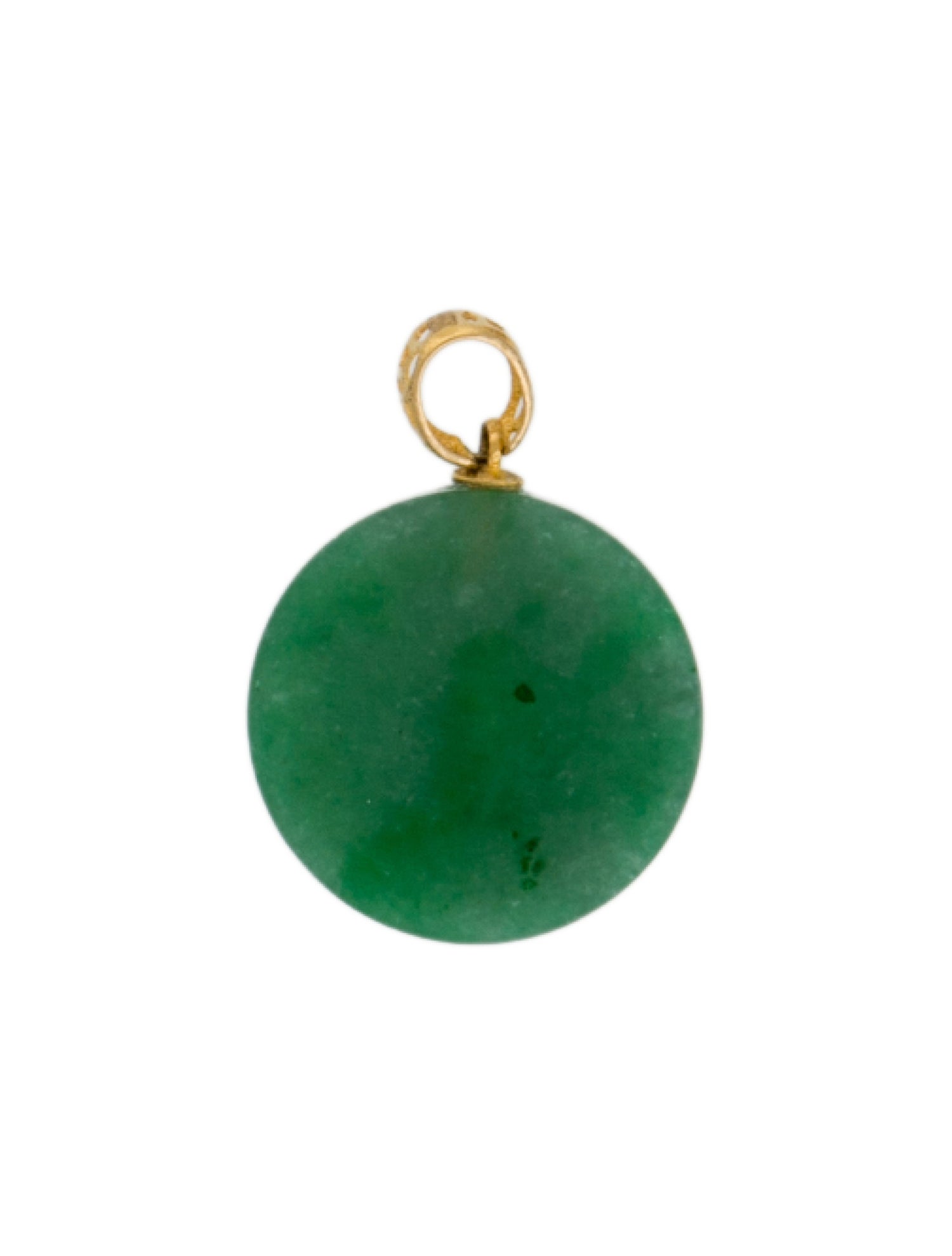 Pendant 18K Dyed Jadeite Disc