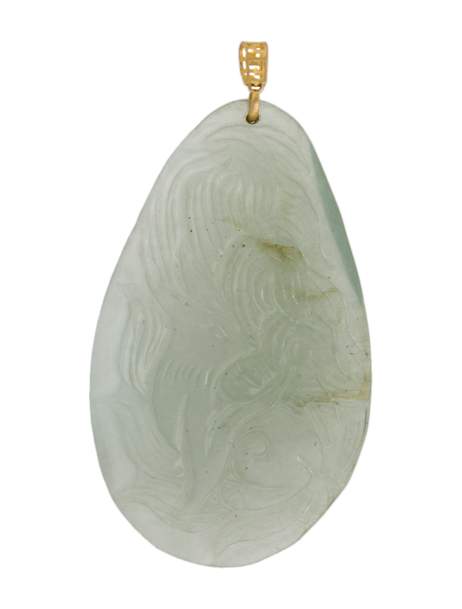 Pendant 18K Carved Jadeite