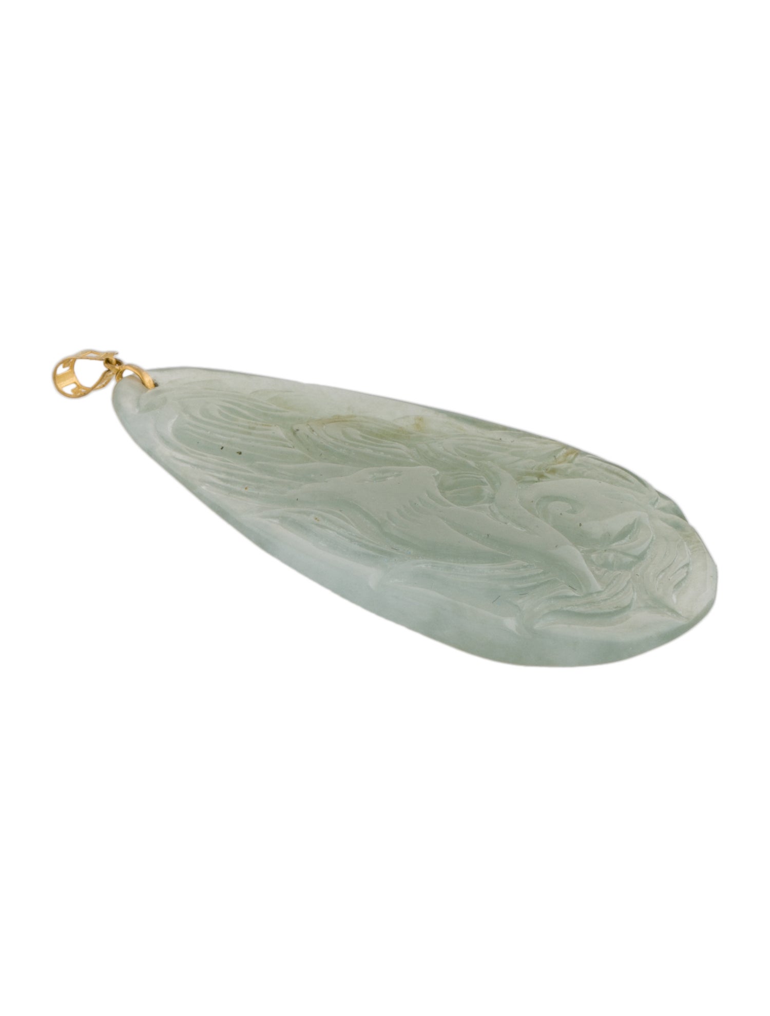 Pendant 18K Carved Jadeite