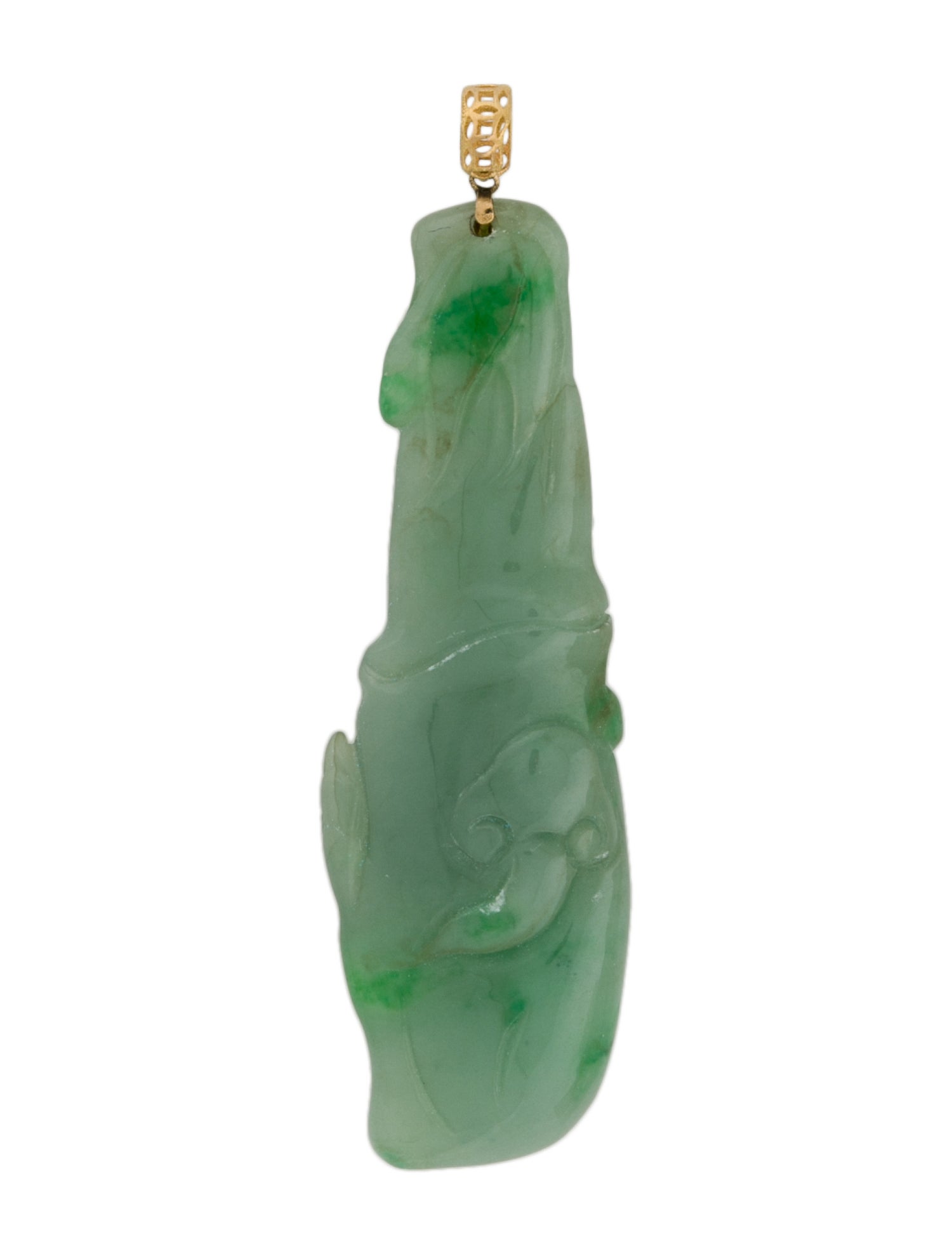 Pendant 18K Dyed Jadeite Carved