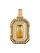 Pendant 18K Citrine, Quartz & Diamond Pendant