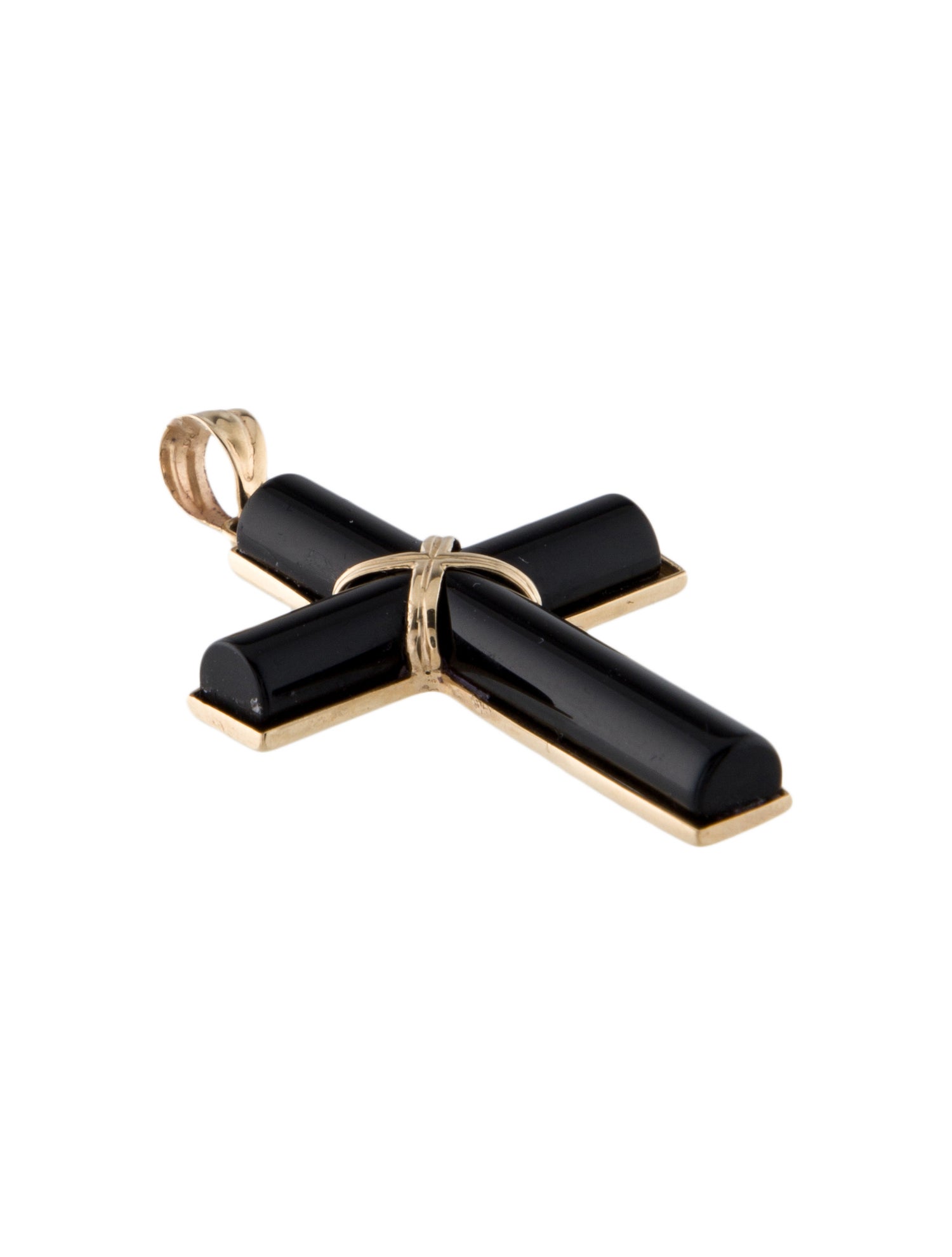 Pendant 14K Onyx Cross