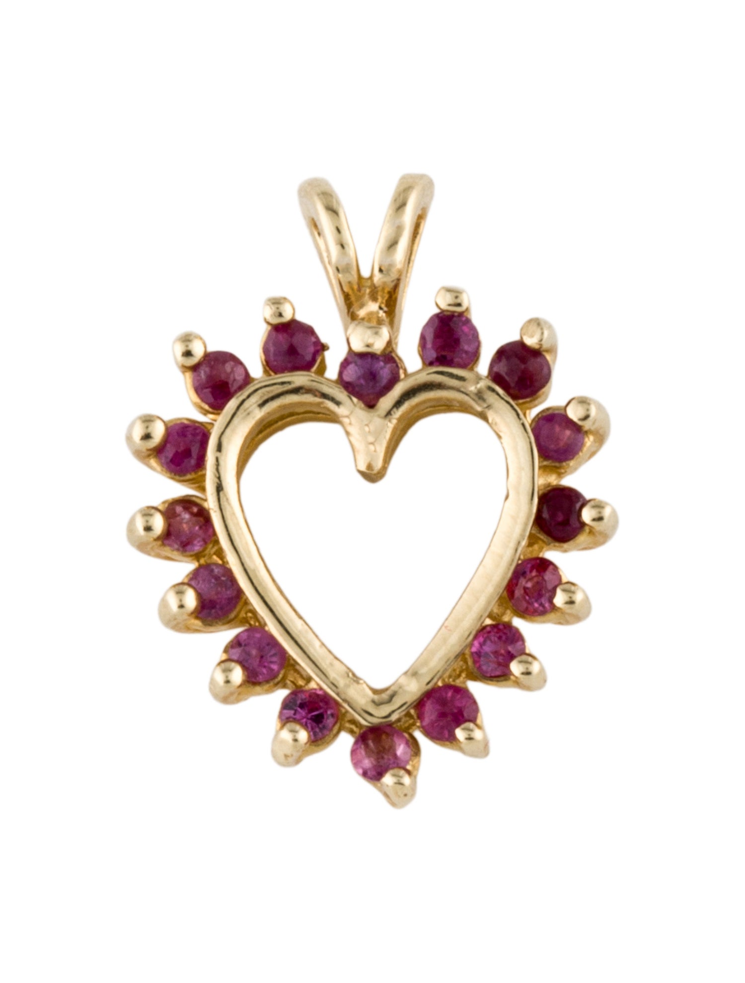 Pendant 14K Ruby Heart