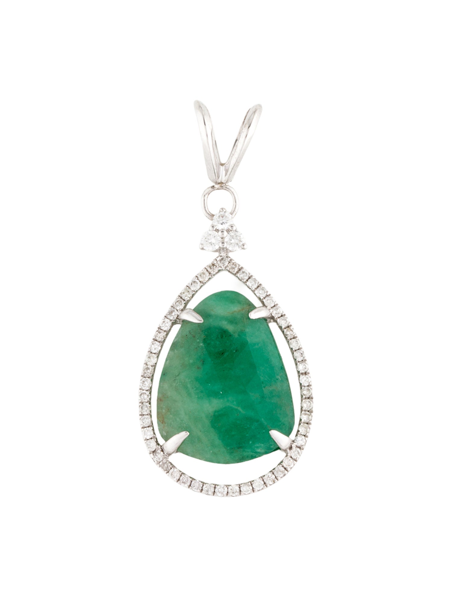 Pendant 18K Emerald & Diamond Pendant