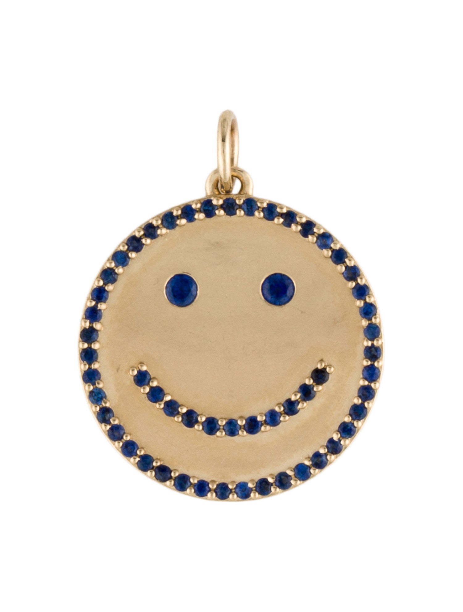 Pendant Lisa Gozlan 14K Sapphire Happy Face