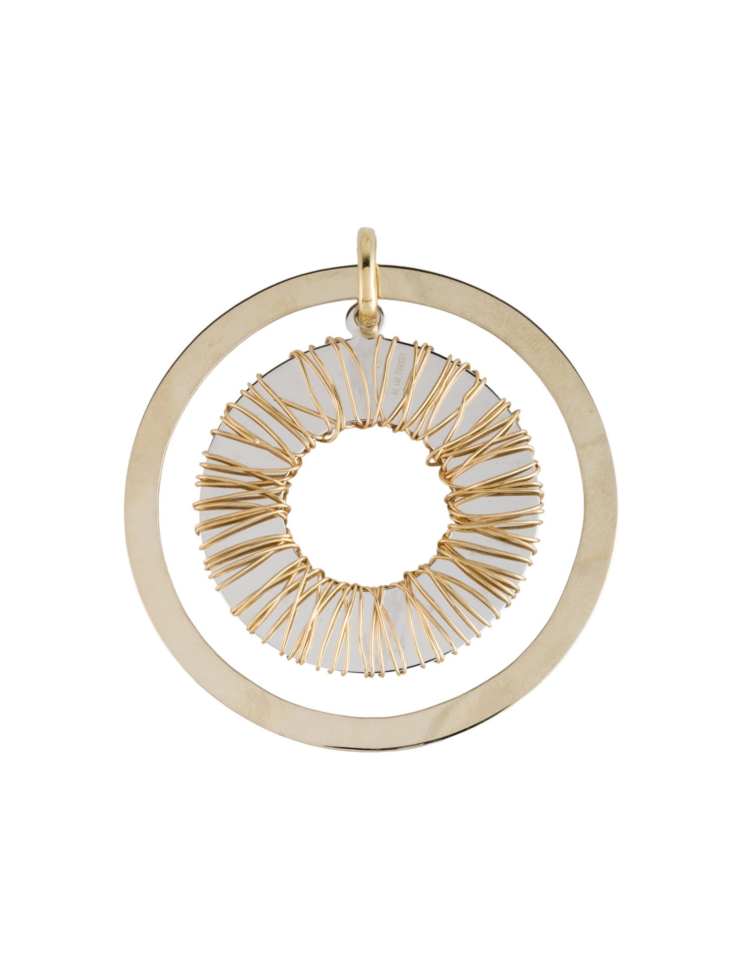 Pendant 14K Double Circle