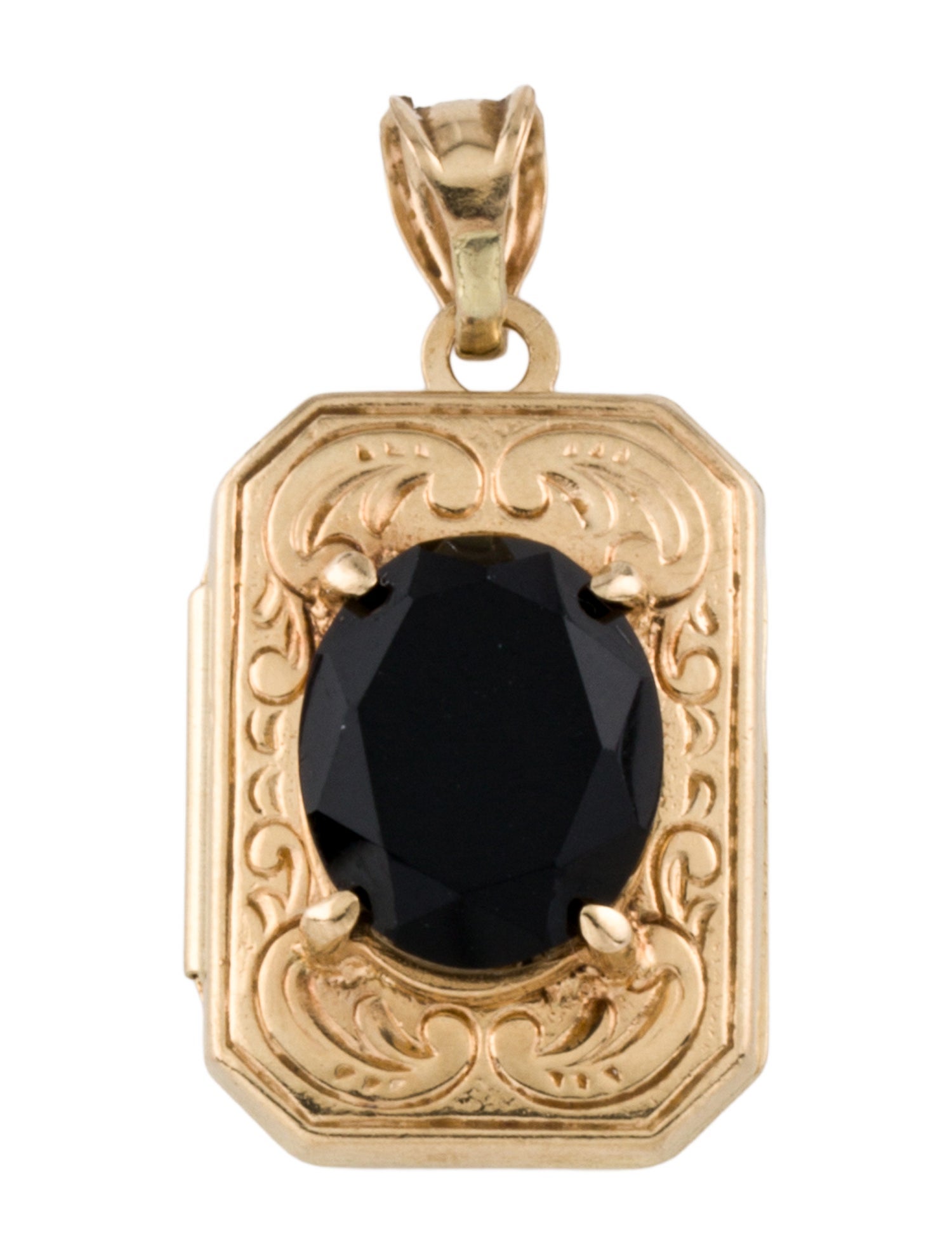 Pendant 14K Onyx Locket Pendant